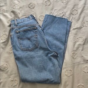 reworked vintage denim Levi’s - zipper accent